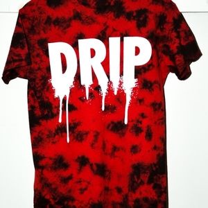 Red tie dye shirt